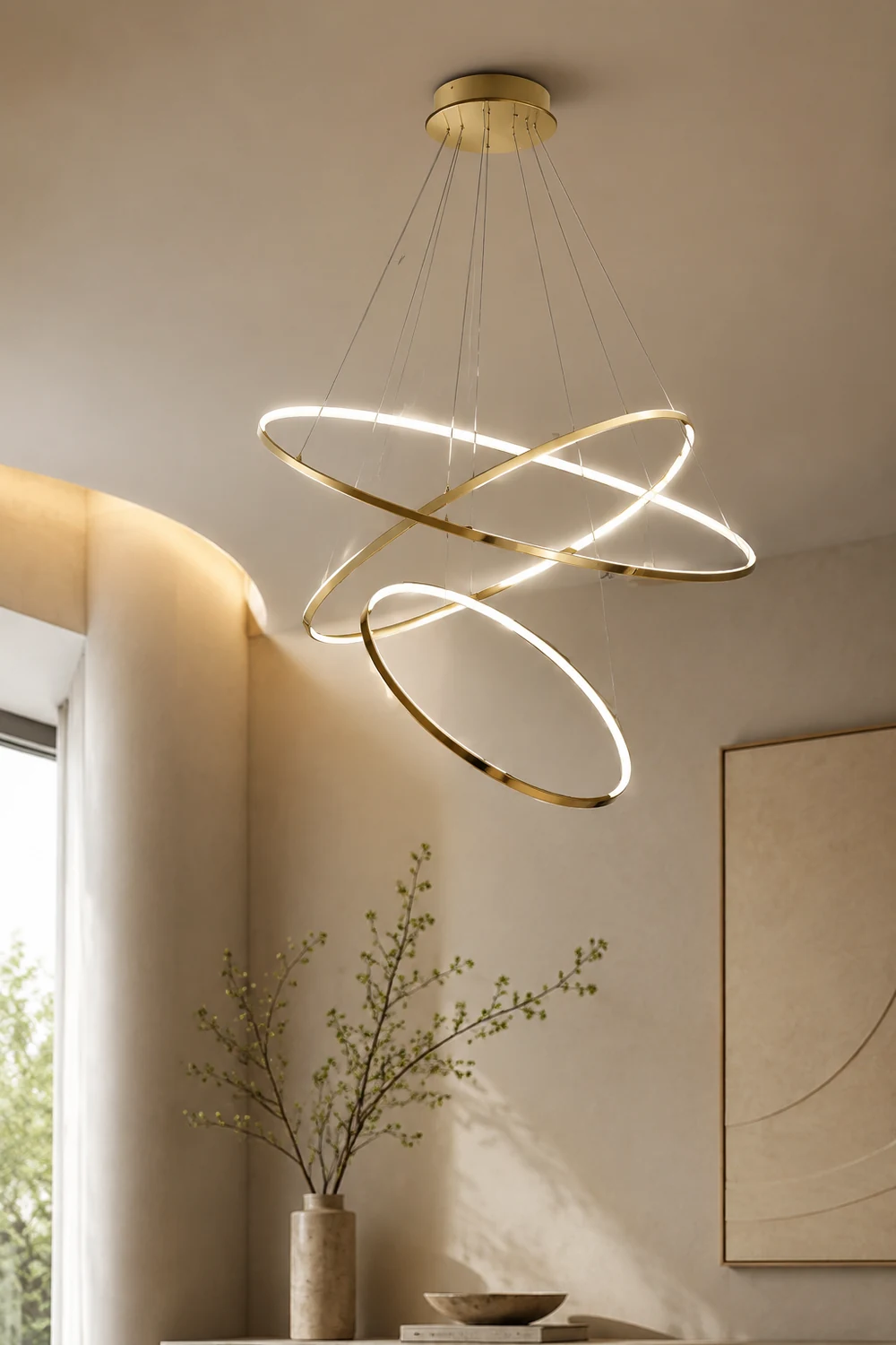 Arisha Pendelleuchte 3 Farbtemperaturen Schaltbar, 3/5 Ringe - Lumpaz