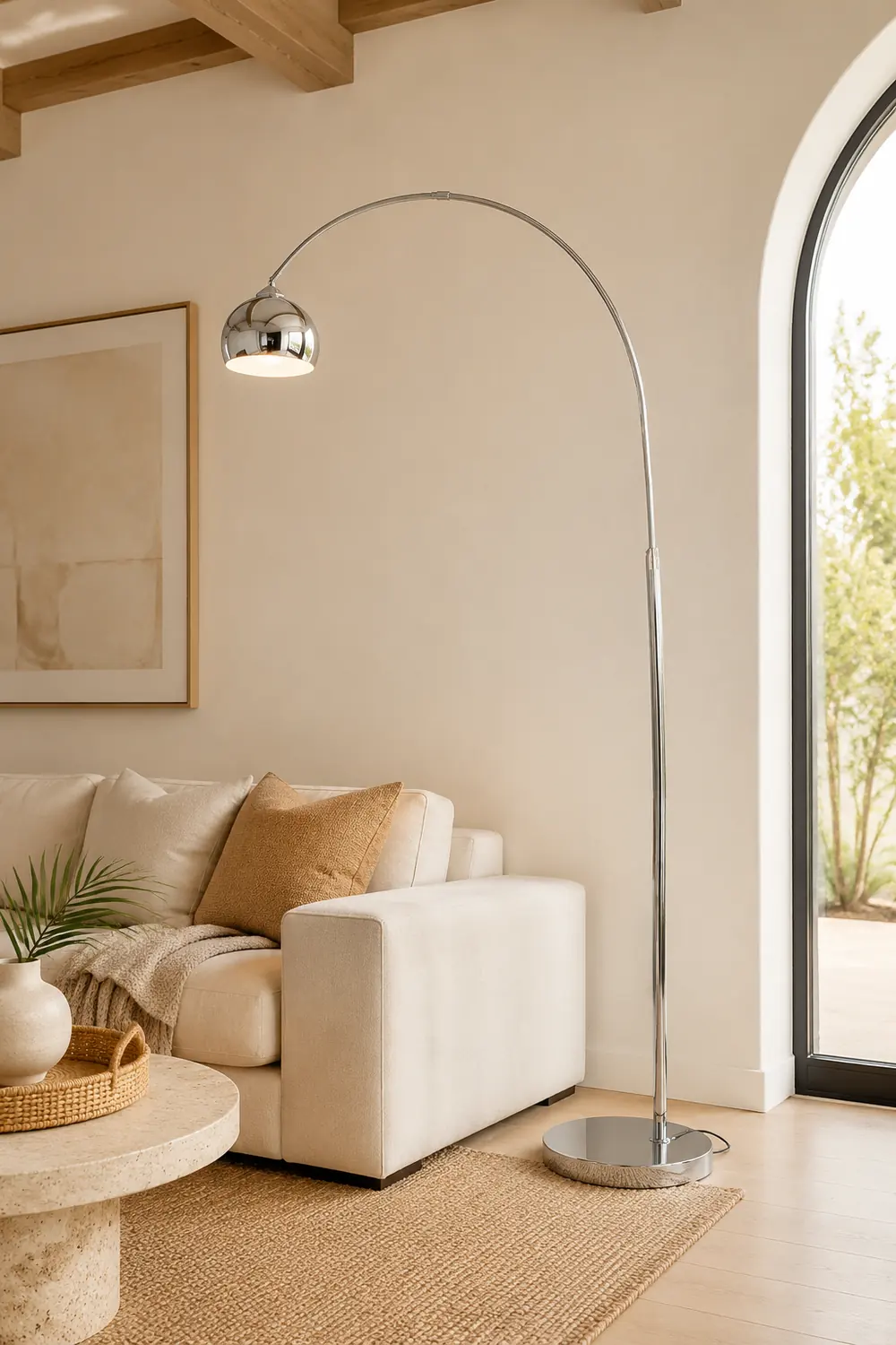 Salgado Angelrute Dimmbare Stehlampe, Chrom - Lumpaz