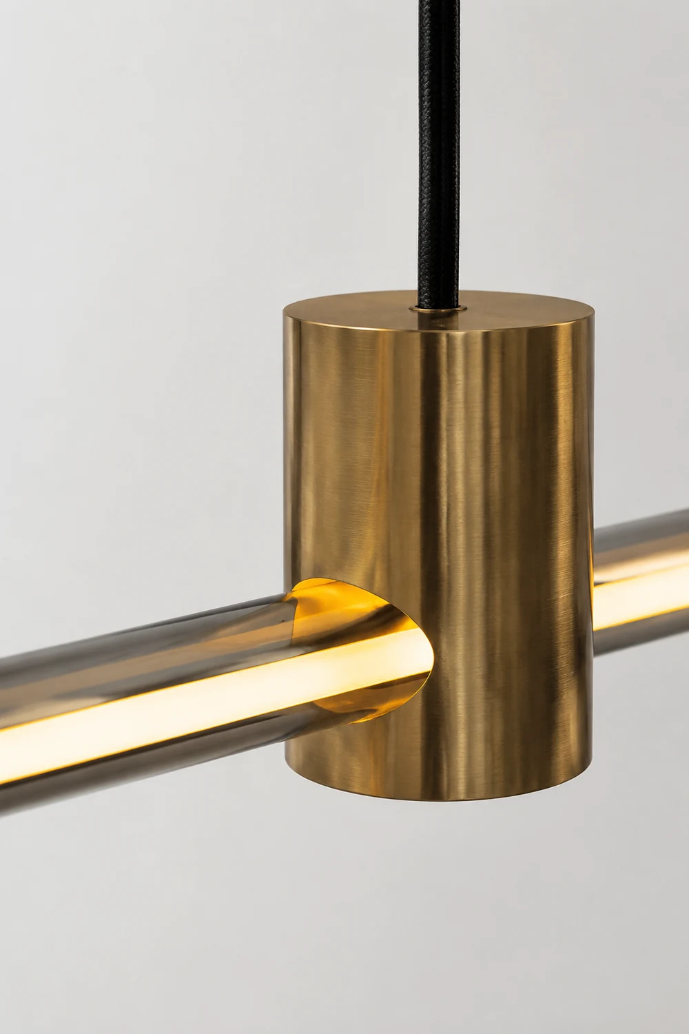 Edge Pendant Light, Metal & Glass, L 120/140CM - Lumpaz