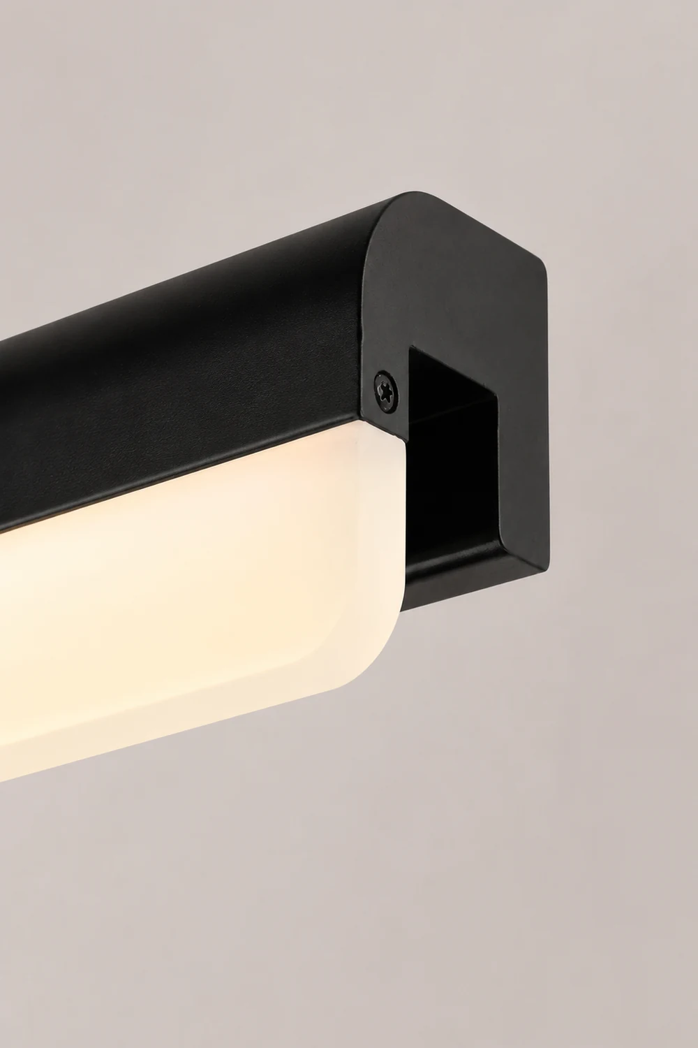 Edge Schwarze & Weiße Spiegelfront Waschtisch-Wandleuchte, L 40/50/60/70CM - Lumpaz