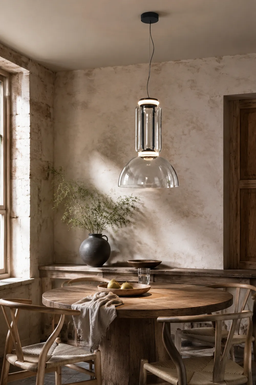 Hailie Glas Pendelleuchte, ∅40CM, L 53CM - Lumpaz