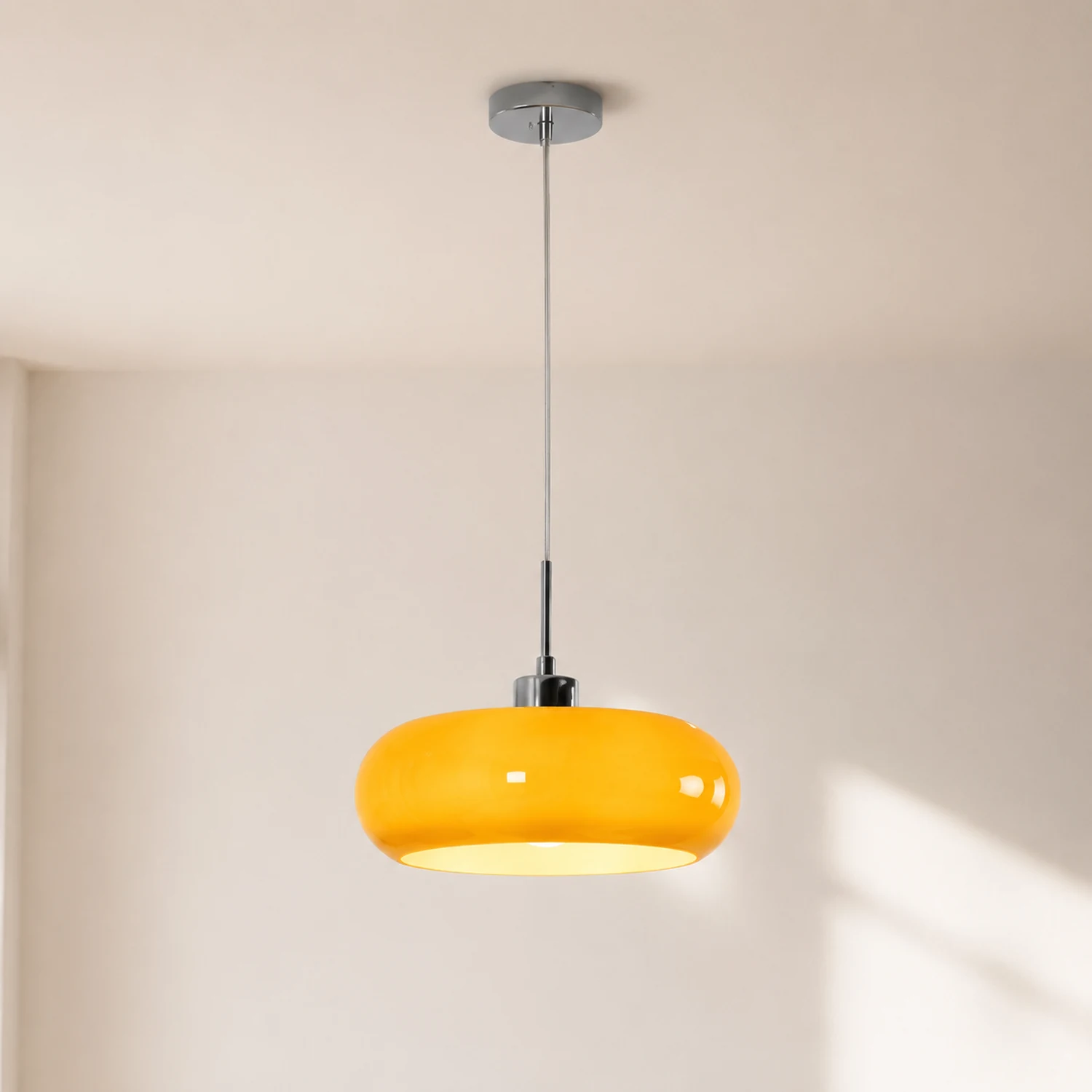 Hailie Brot Form Glas Pendelleuchte, 2 Farbe, ∅28CM - Lumpaz