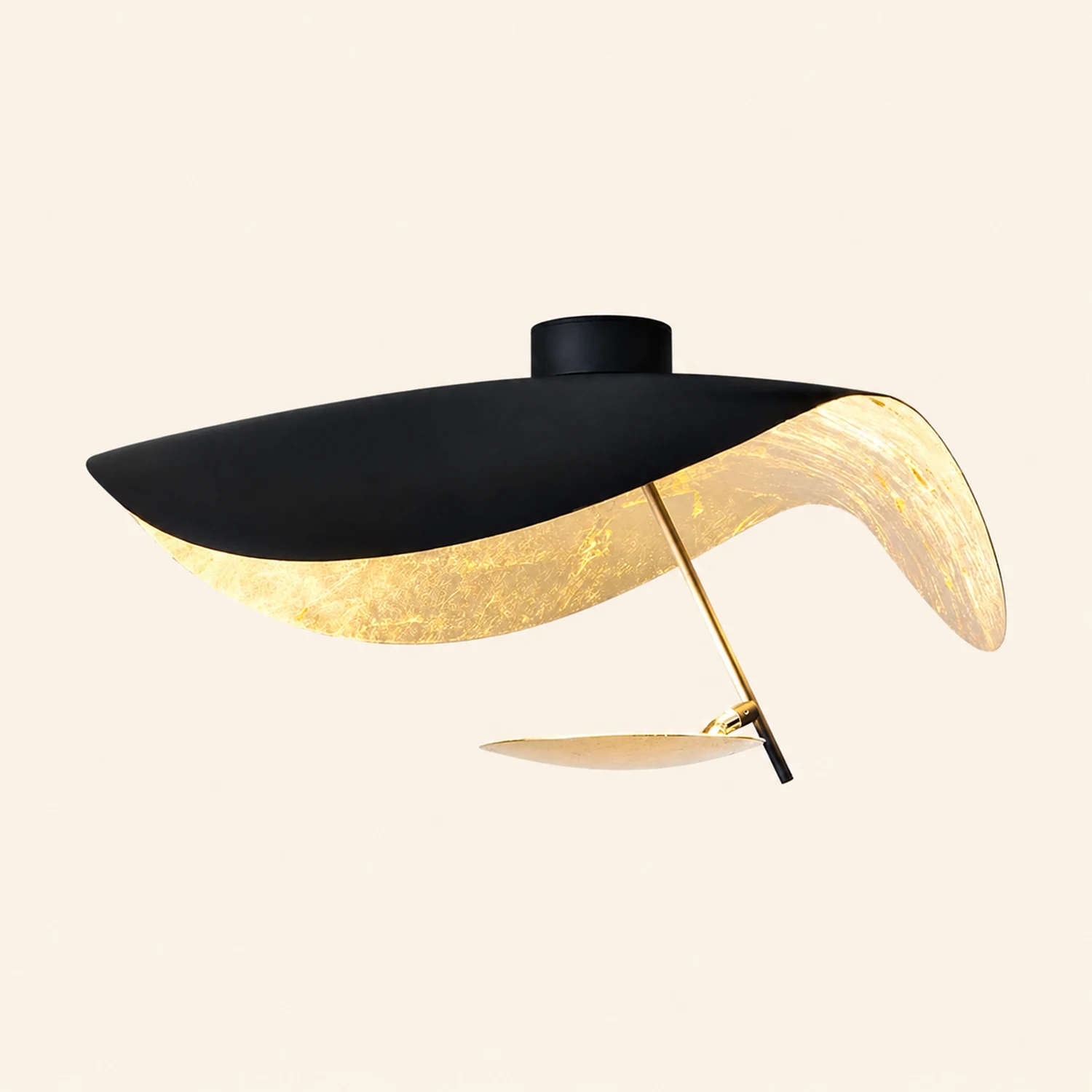 Eveline Pendelleuchte 2 Farben, Goldfolie, ∅40/60/80CM - Lumpaz