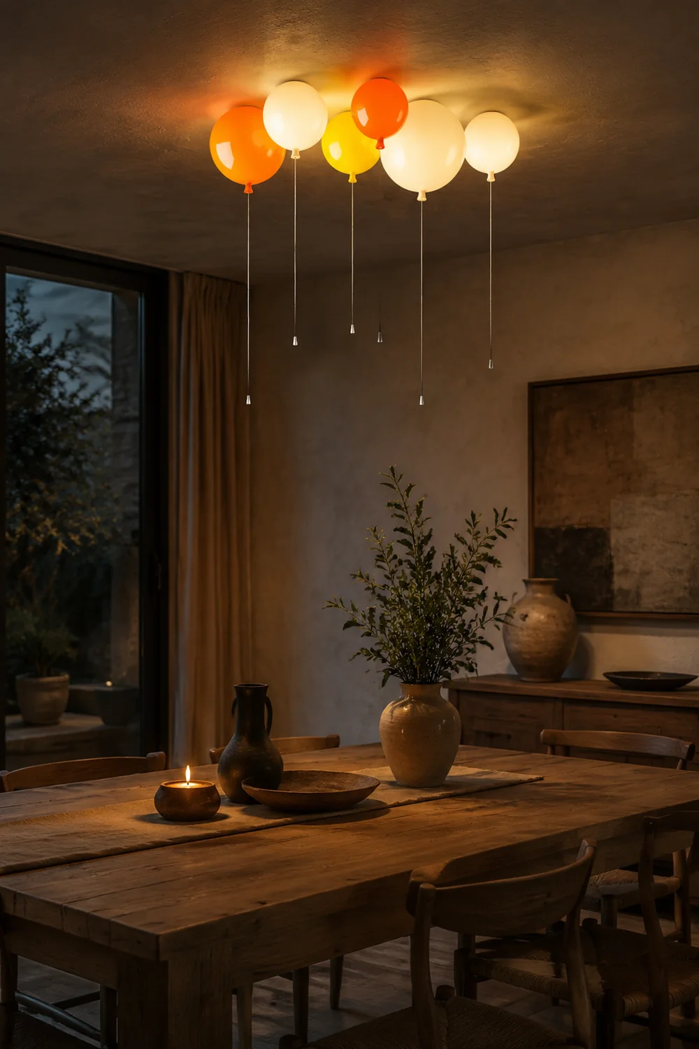 Fateh Ballon Flush Mount Deckenleuchte 5 Farbe, ∅20/25/30/35cm - Lumpaz