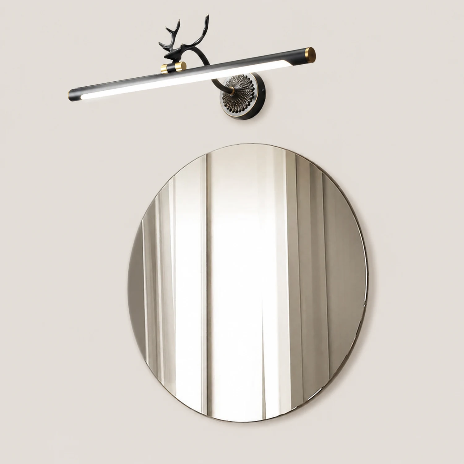 Leigh Hirsch Spiegelfront Waschtisch-Wandleuchte, L 35/45/60/75/100CM - Lumpaz