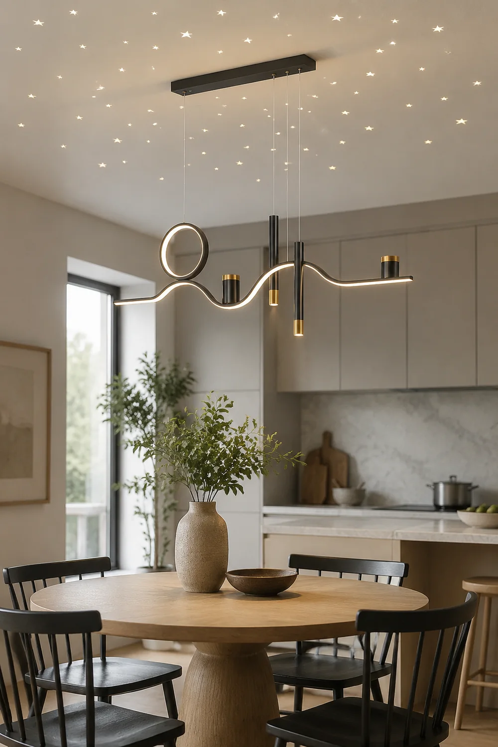 Moderne Stern-Design LED Pendelleuchte für Esszimmer, Restaurant - Lumpaz