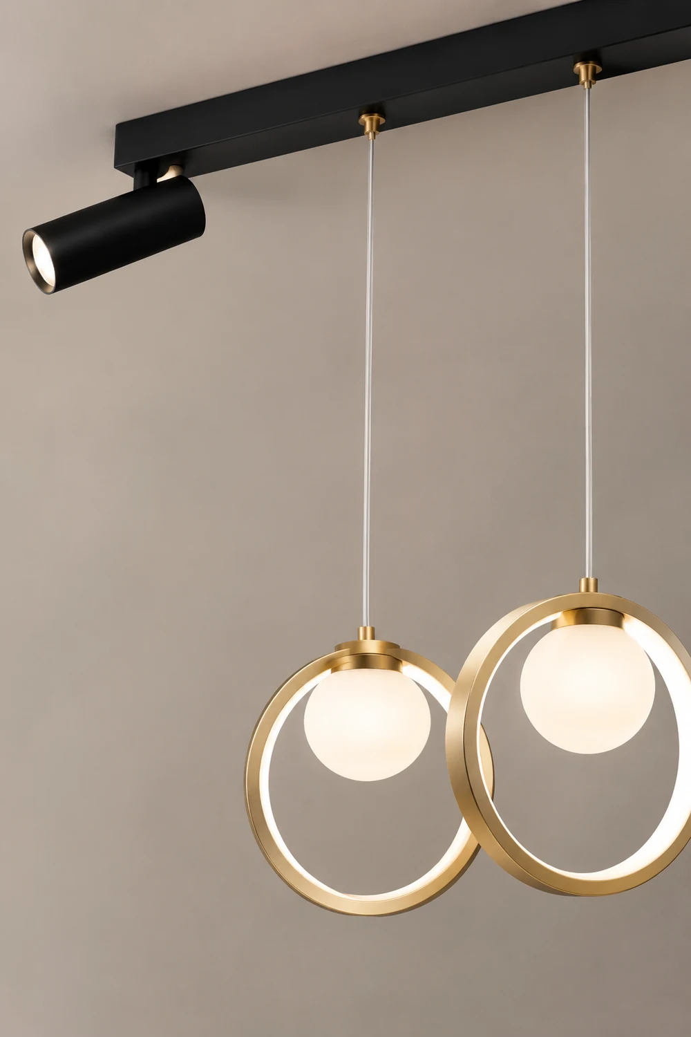 Moderne Nordische Ring Kronleuchter Pendelleuchte für Esszimmer & Restaurant - Lumpaz
