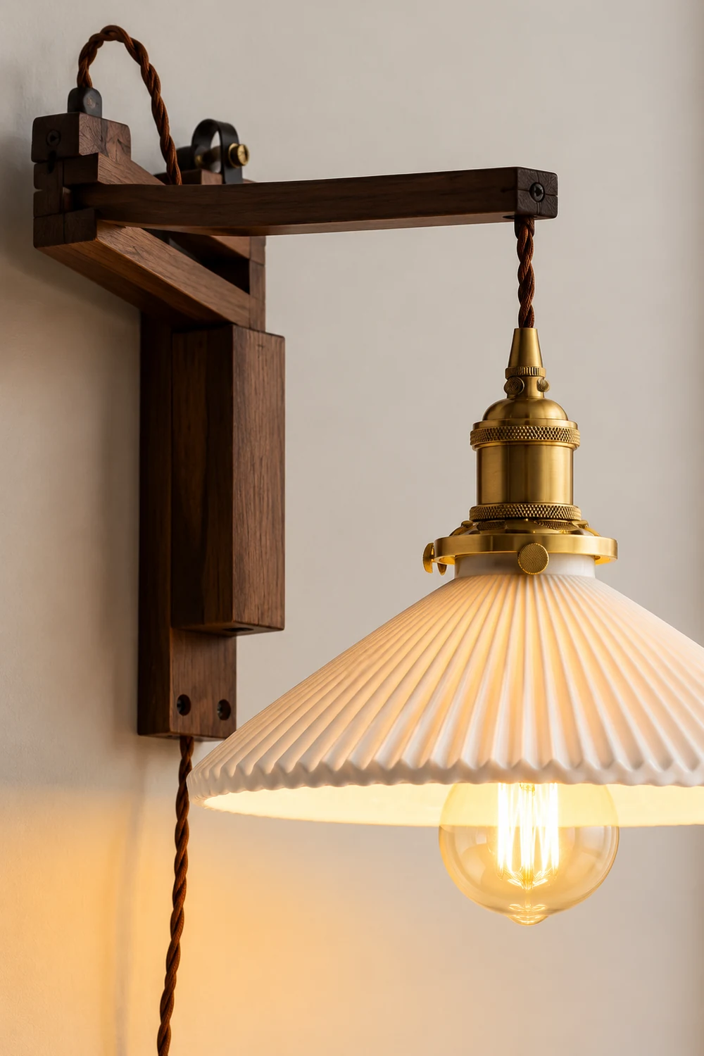 Ozawa Vintage Wandlampe klappbar 3 Farben, Holz - Lumpaz