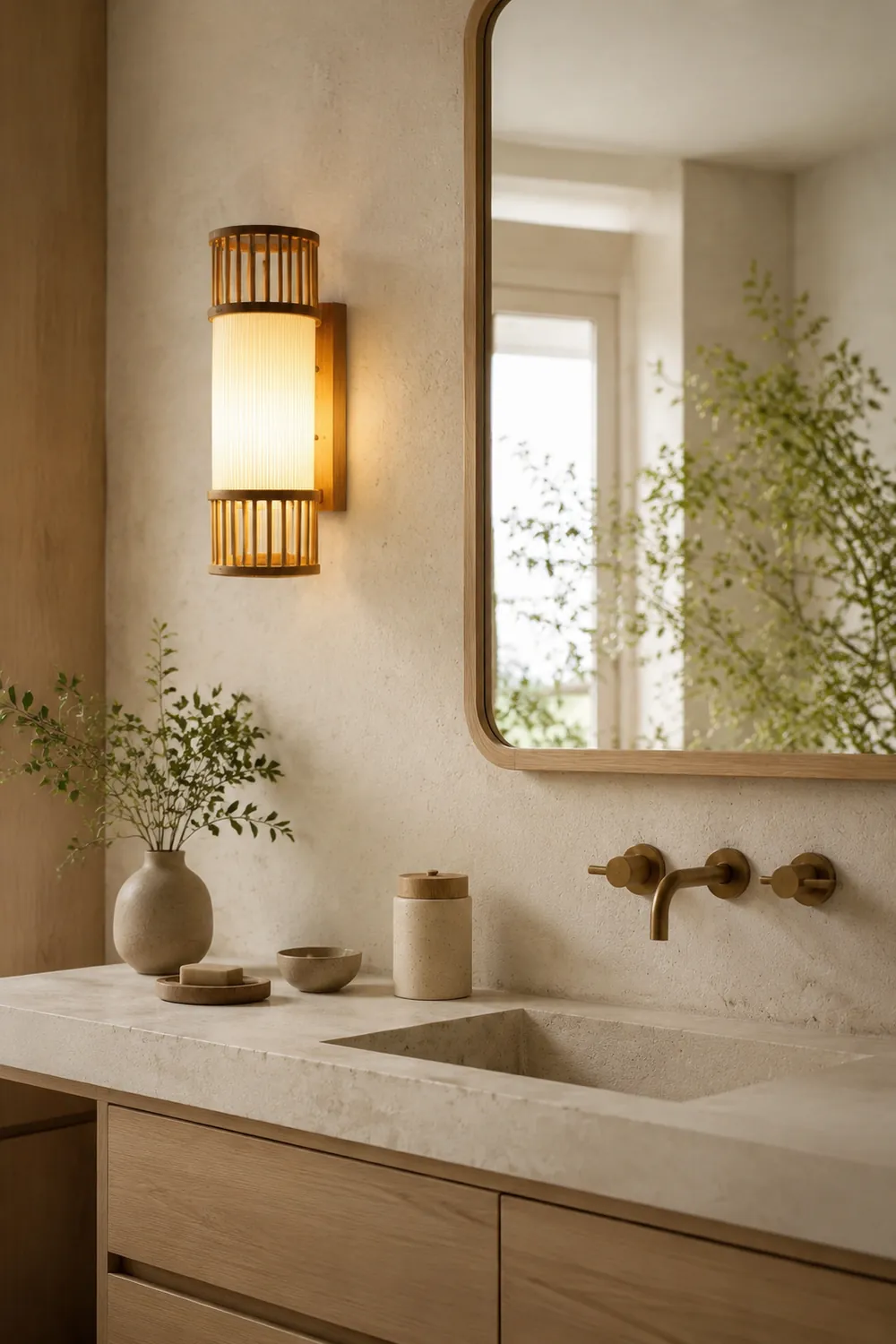 Muto Bamboo Weben Wandleuchte, 4 Stile - Lumpaz