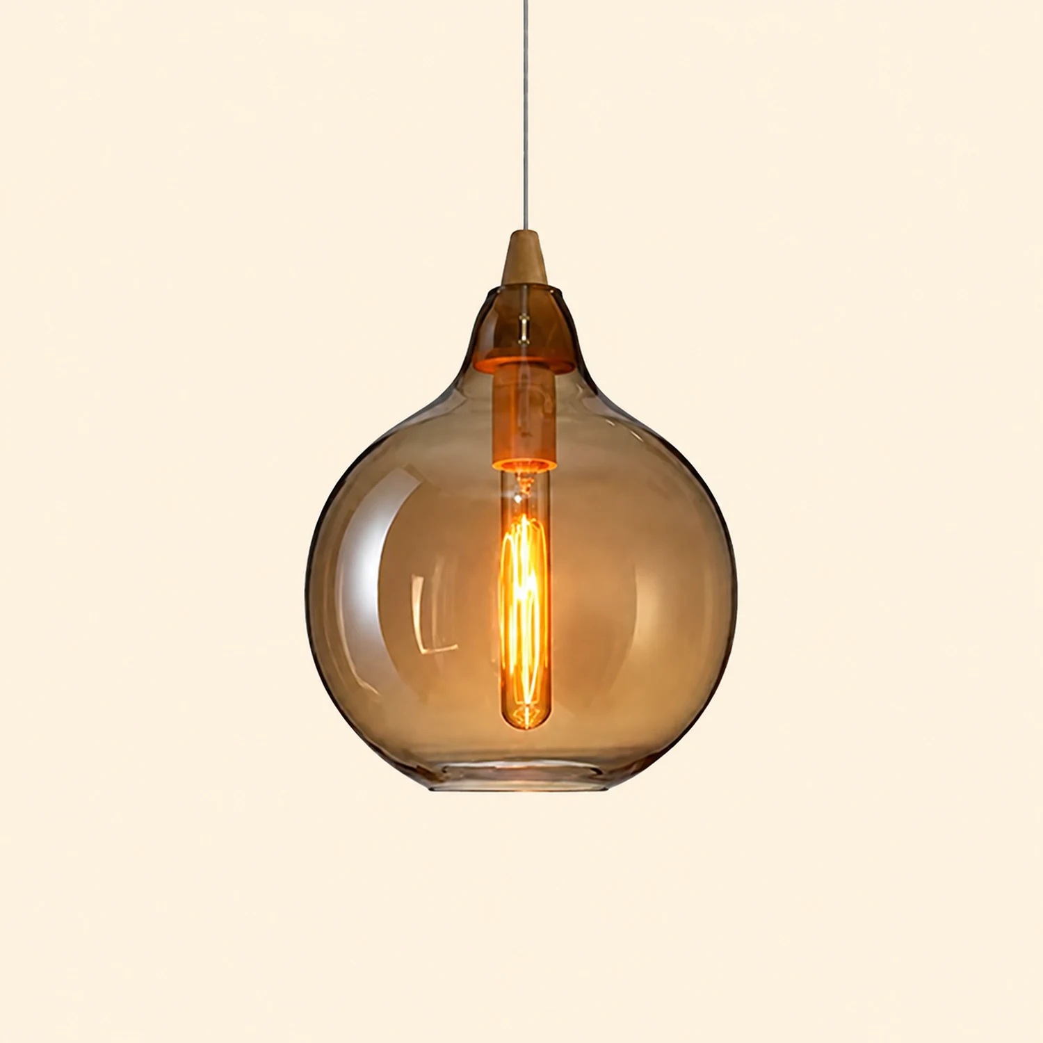 Hailie Pendelleuchte, Glas & Metall, ∅19/25/36CM - Lumpaz