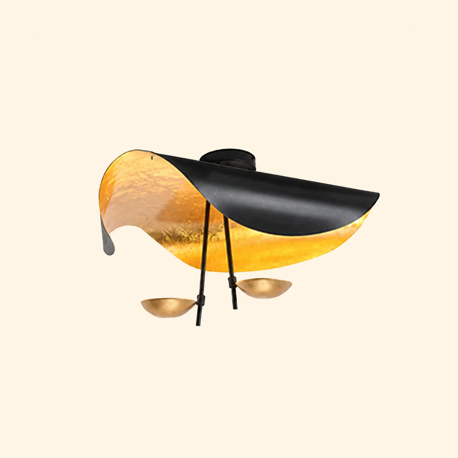 Eveline Pendelleuchte 2 Farben, Goldfolie, ∅40/60/80CM - Lumpaz