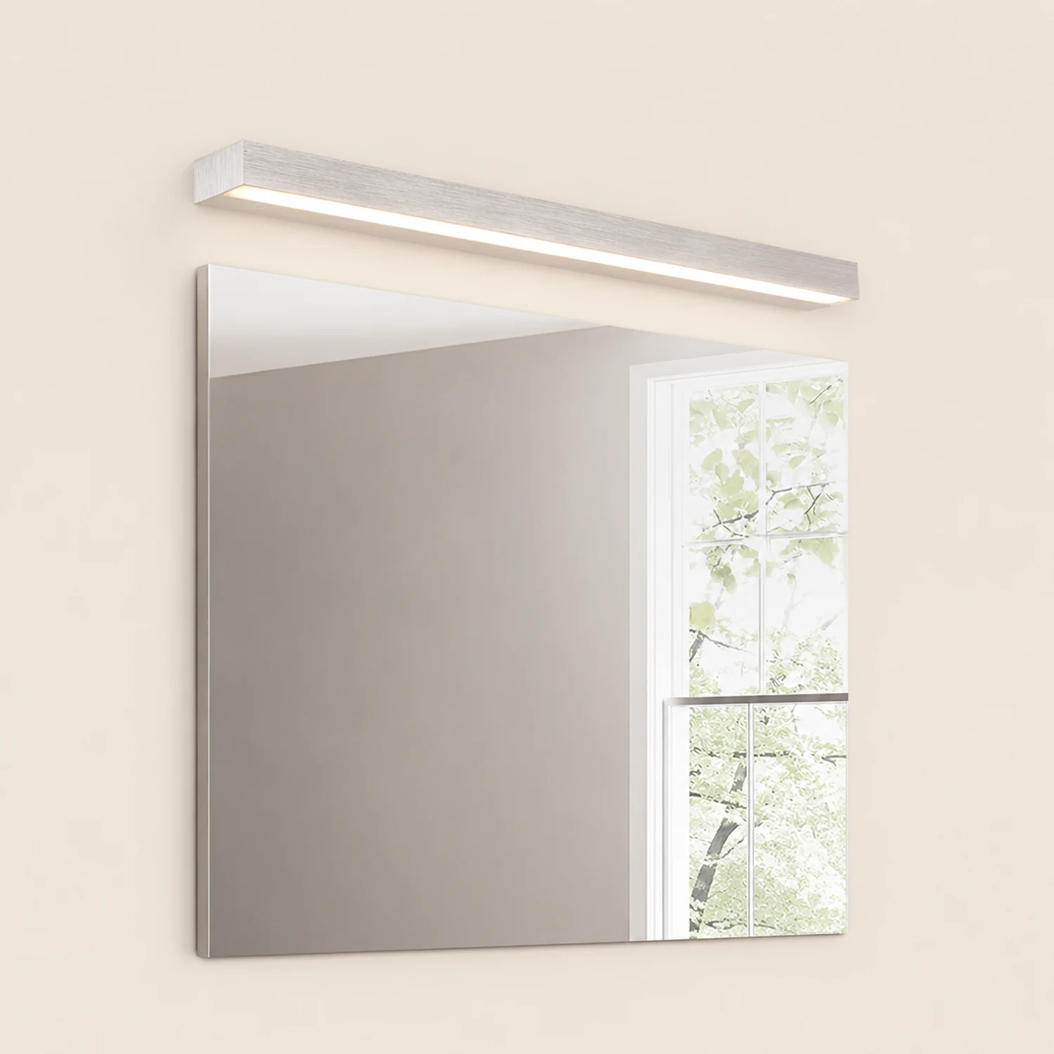 Edge Rechteckige Spiegelfront Wandleuchte, Metall, L40/50/60/70CM - Lumpaz