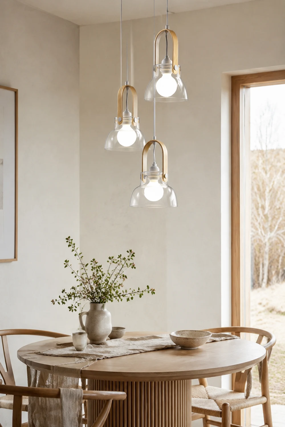 Hailie Glas Pendelleuchte, 3 Stile, ∅16/19/23CM - Lumpaz