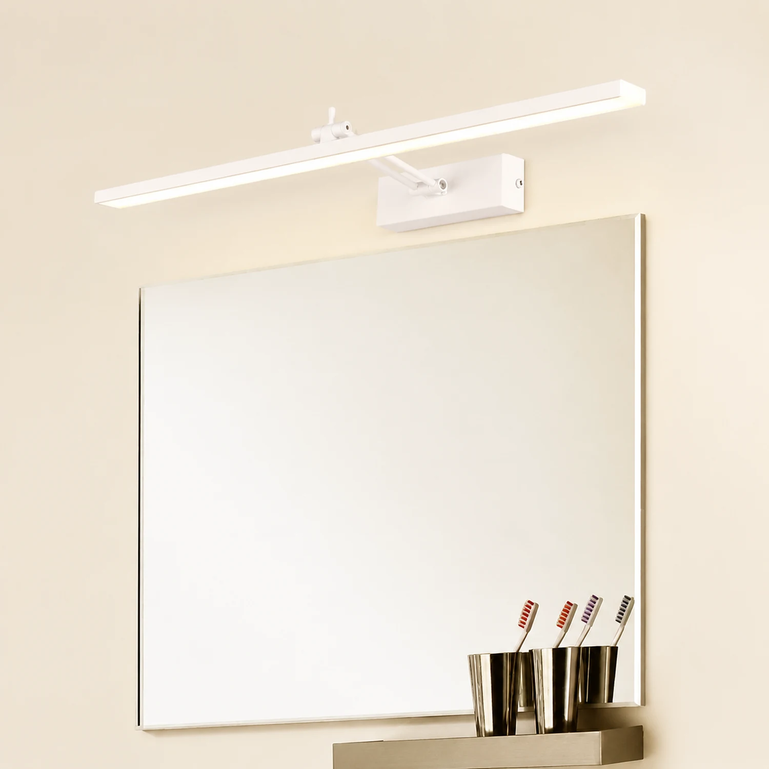 Edge Spiegelfront Waschtisch-Wandleuchte, 2 Farbe, L40/50/60/70CM - Lumpaz