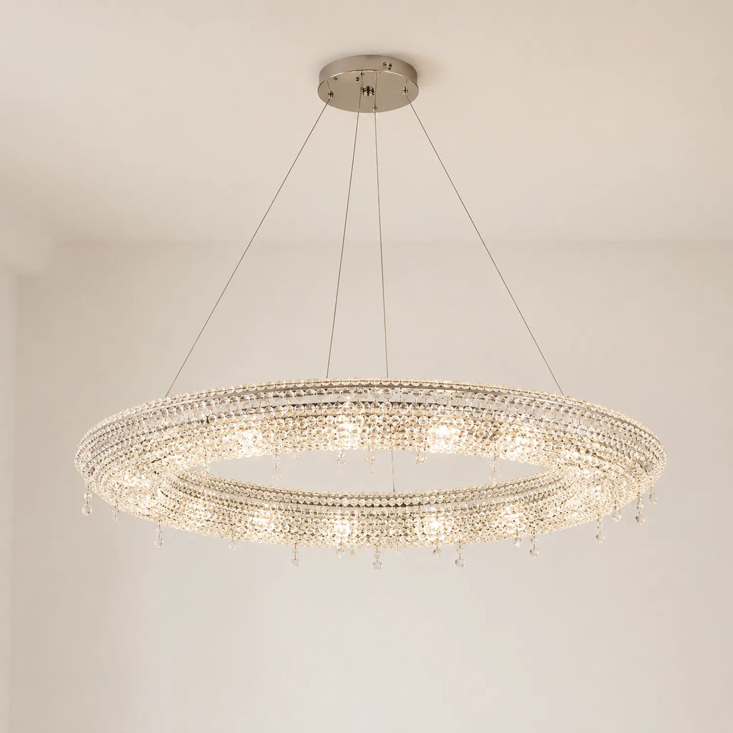 Kristy Kristall Pendelleuchte Fernbedienung Dimmbar, ∅60/80cm - Lumpaz