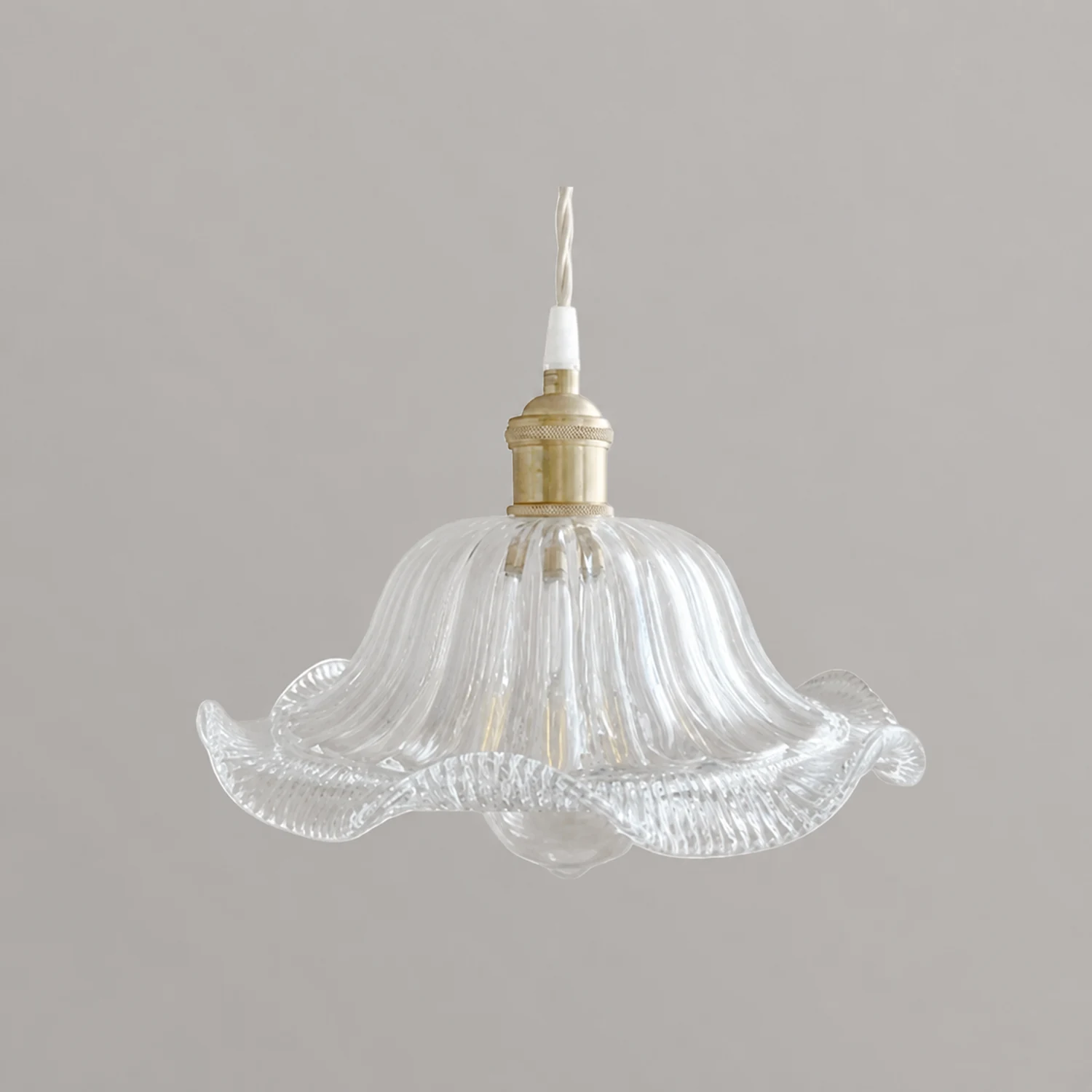 Hailie Künstliche Vintage-Pendelleuchte, 7 Stile, Messing & Glas - Lumpaz