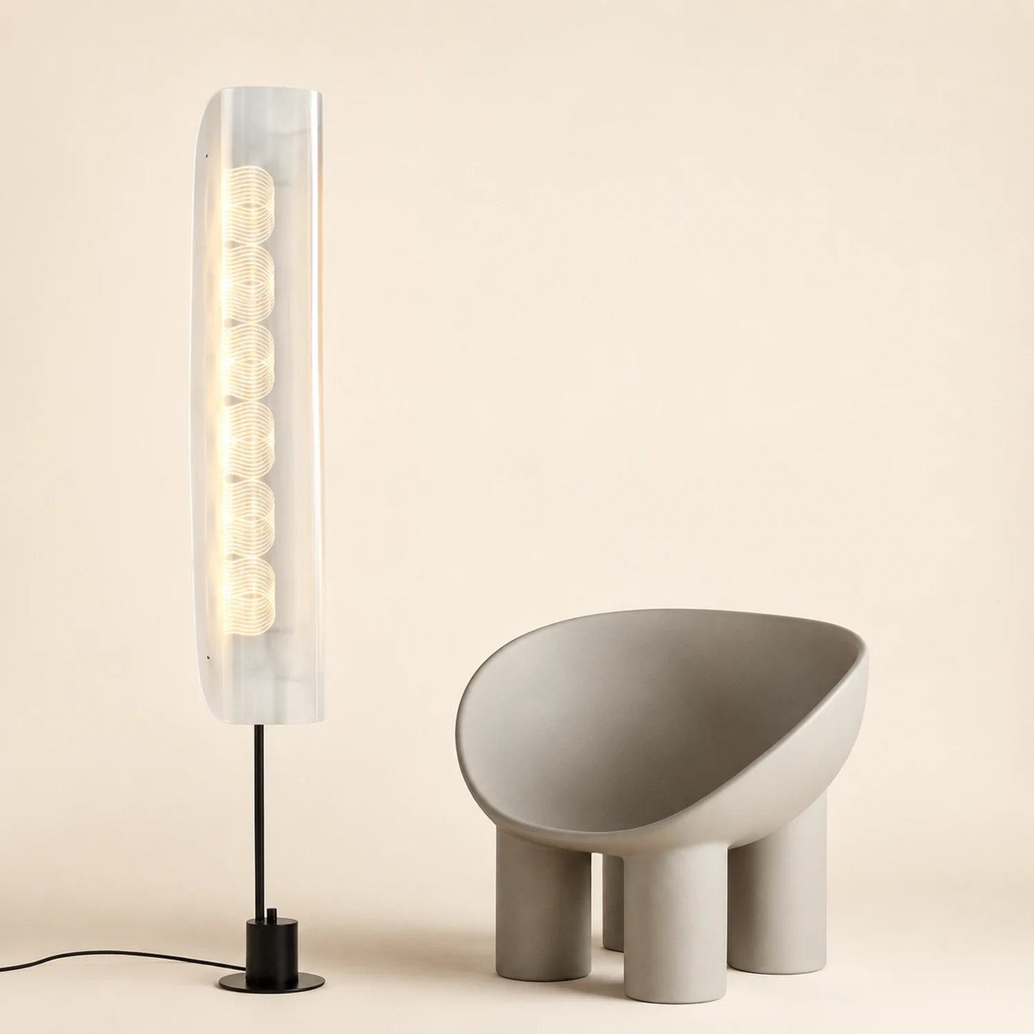 Salgado Stehleuchte, Metall & PVC - Lumpaz