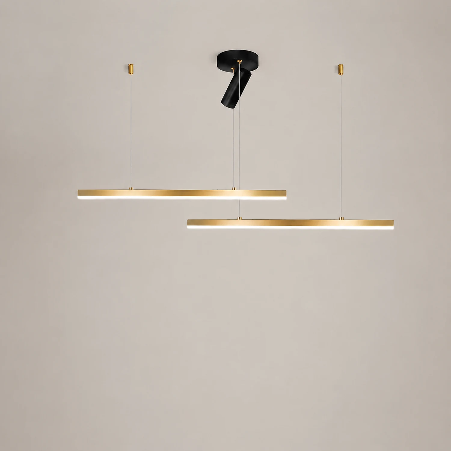 Aluminium Esszimmerleuchte Pendelleuchte Golden Nordic für Restaurant - Lumpaz