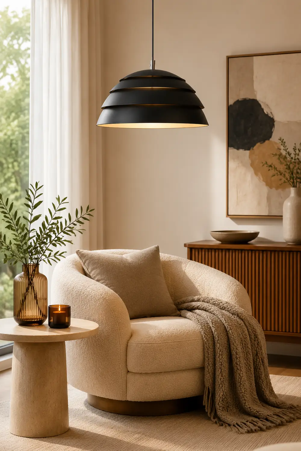 Midcentury Modern Chrom Anhänger Esszimmer Wohnzimmer - Lumpaz