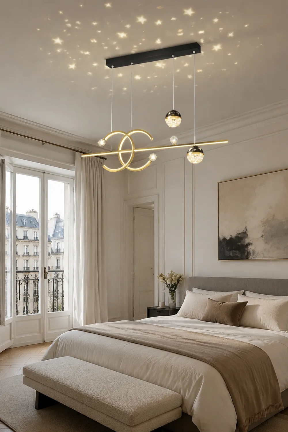 Madina Lineare LED Stern Pendelleuchte für Esszimmer - Lumpaz