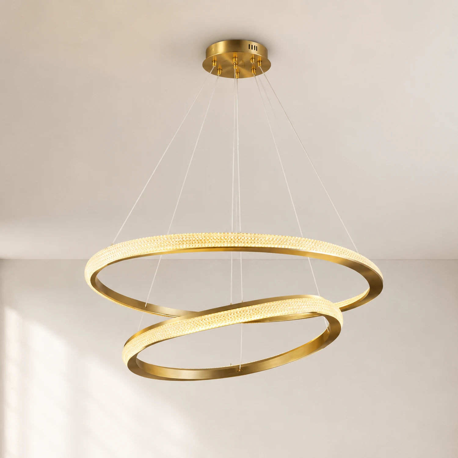 Arisha Pendelleuchte Fernsteuerung Dimmbar 1/2 Ring, ∅60/80cm - Lumpaz