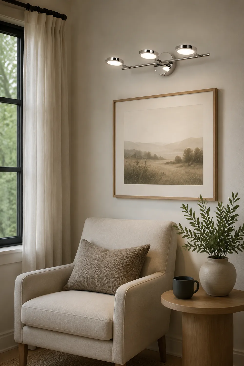 Leigh Spiegelfront Waschtisch-Wandleuchte, L 32/54/76CM - Lumpaz