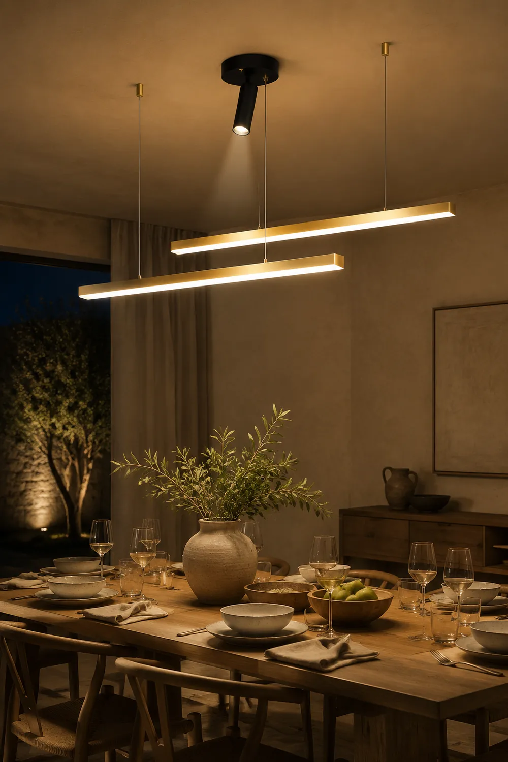 Aluminium Esszimmerleuchte Pendelleuchte Golden Nordic für Restaurant - Lumpaz