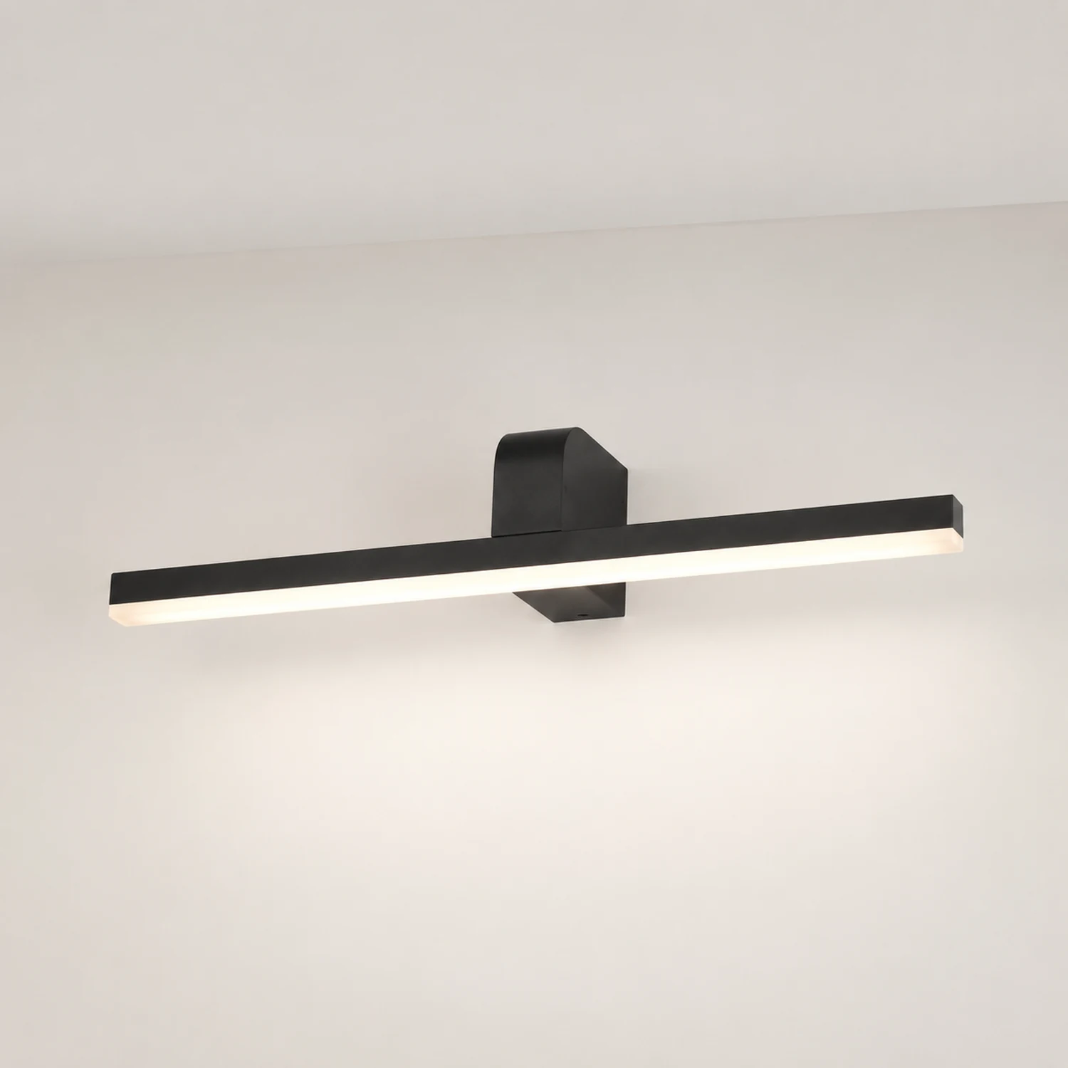 Edge Schwarze Spiegelfront Waschtisch-Wandleuchte, L 40/50/60CM - Lumpaz
