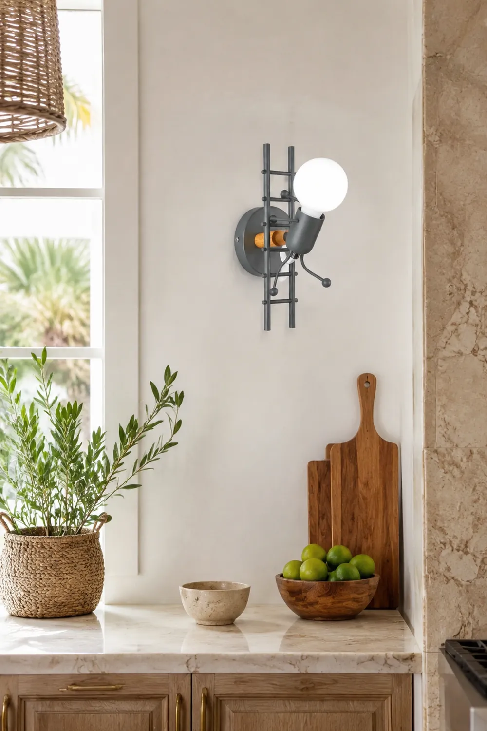 Luxo Retro Iron Man Hänge-Wandleuchte, 3 Farben - Lumpaz