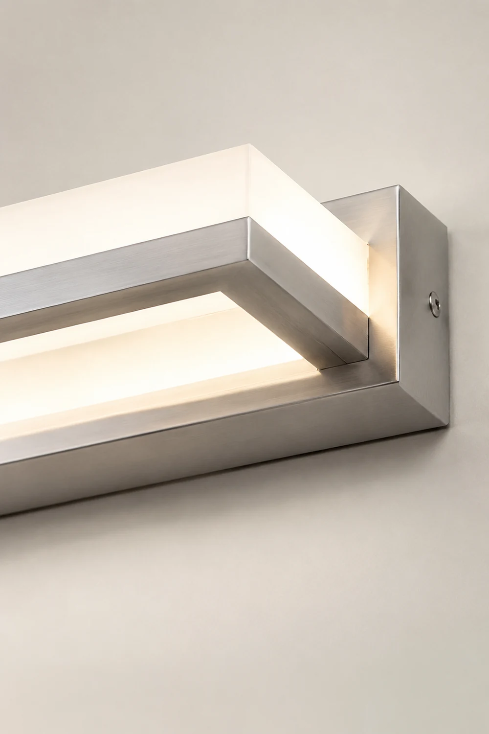 Leigh Rechteckige Spiegelfront Waschtisch-Wandleuchte, L 42/52/62/72CM - Lumpaz