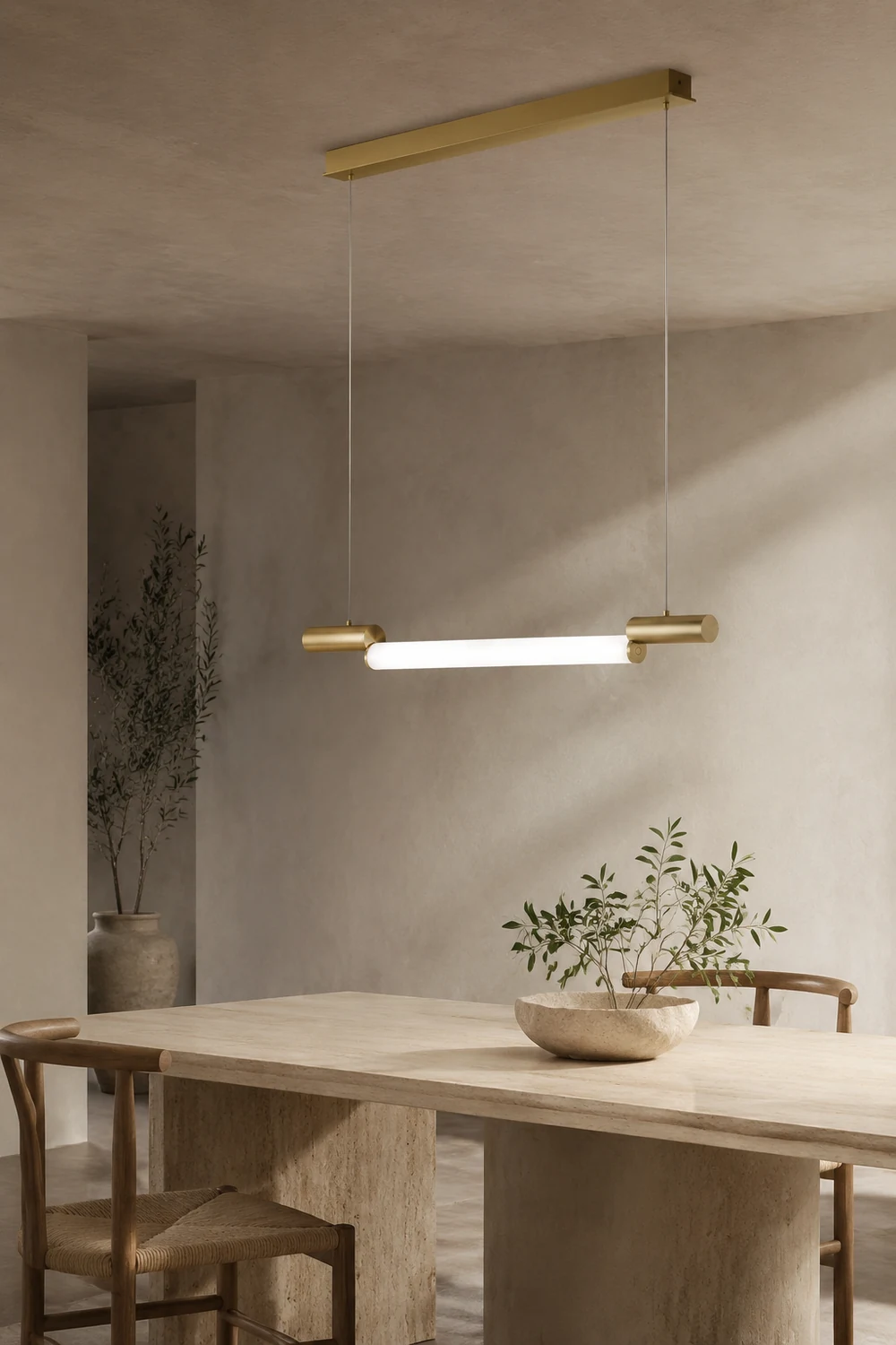 Edge Pendelleuchte, Aluminium & PVC, L 120CM - Lumpaz