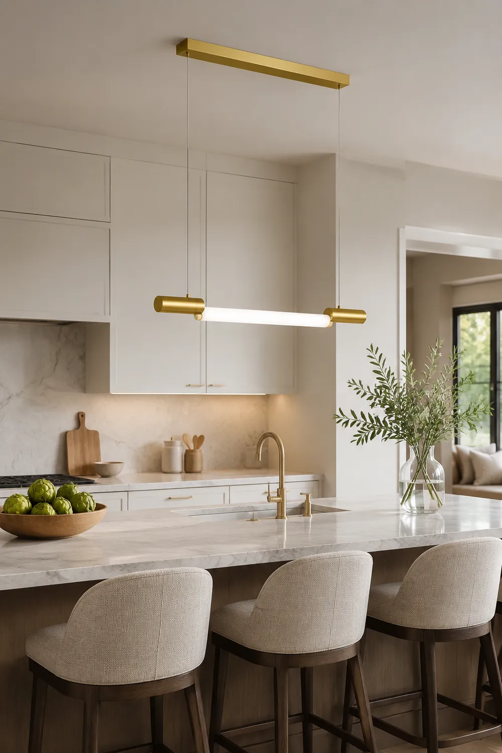 Edge Pendelleuchte, Aluminium & PVC, L 120CM - Lumpaz