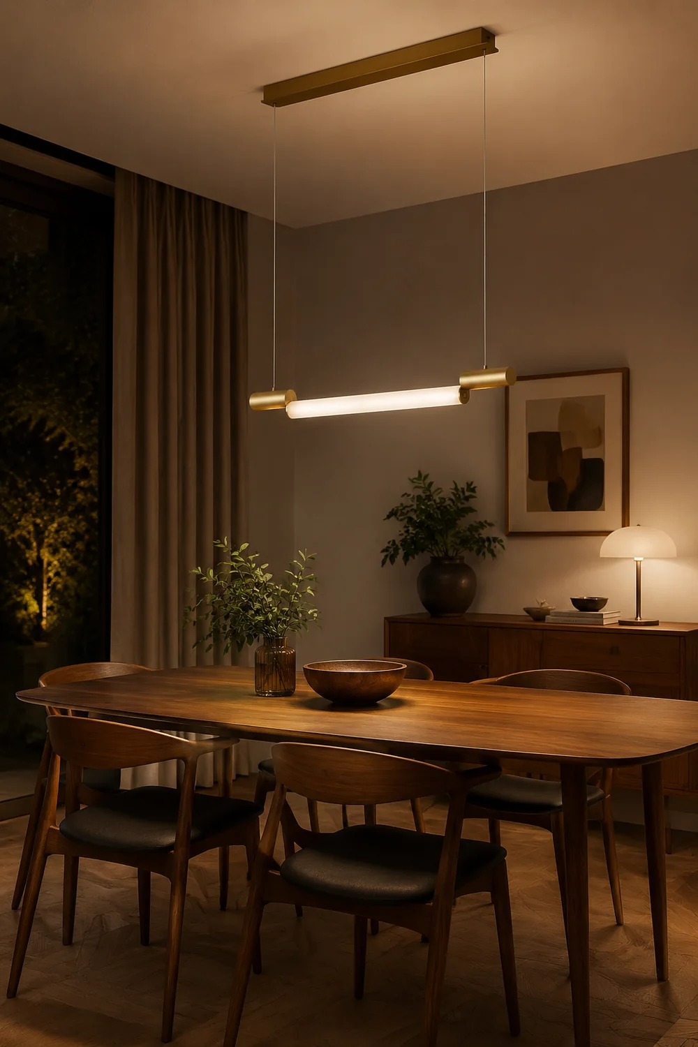 Edge Pendelleuchte, Aluminium & PVC, L 120CM - Lumpaz