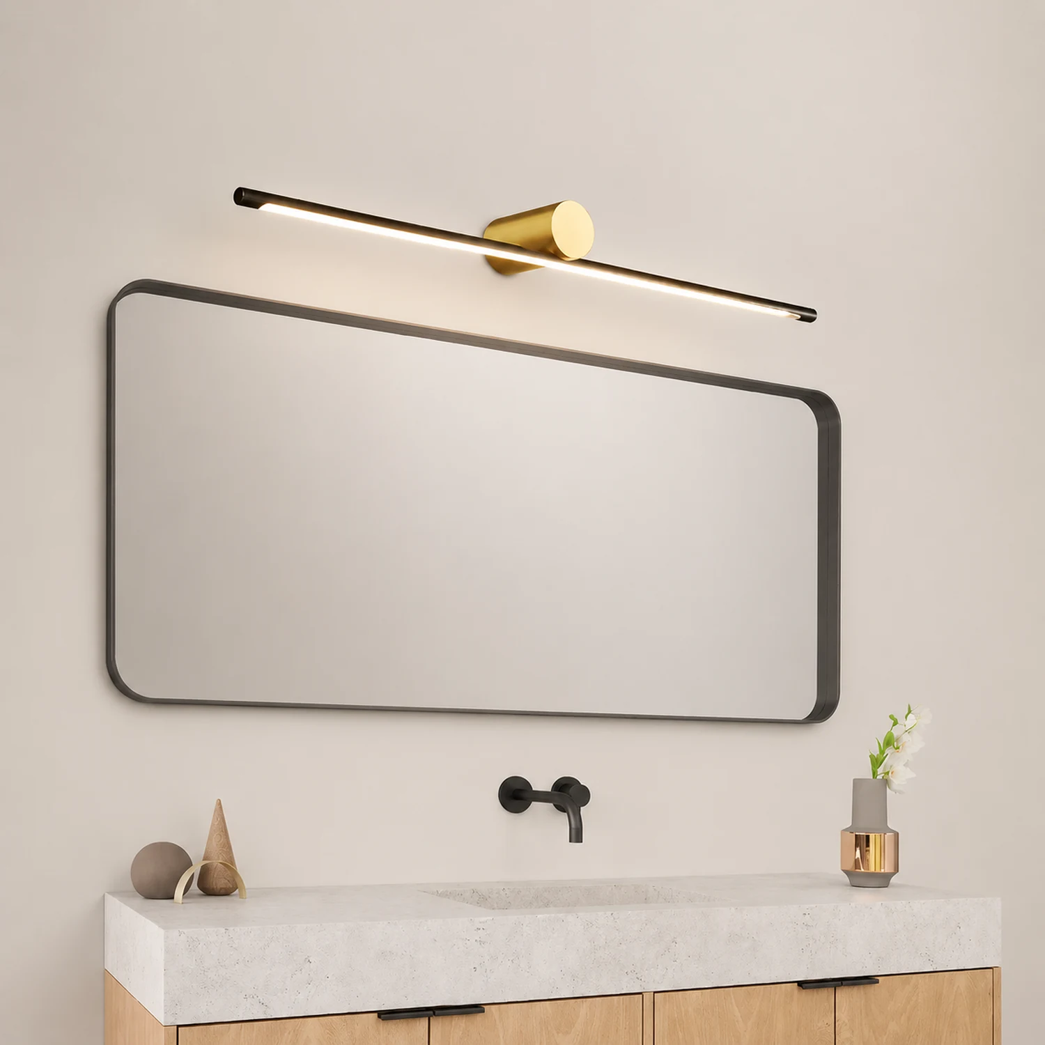 Leigh Wandlampe Spiegelfront 2 Farbe, 40/60/80/100cm - Lumpaz