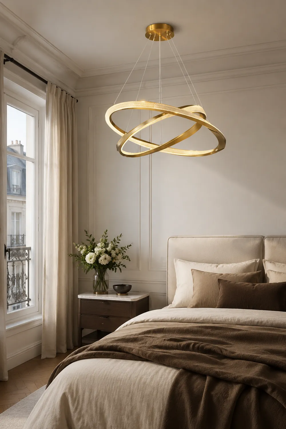 Arisha Pendelleuchte Fernsteuerung Dimmbar 1/2 Ring, ∅60/80cm - Lumpaz