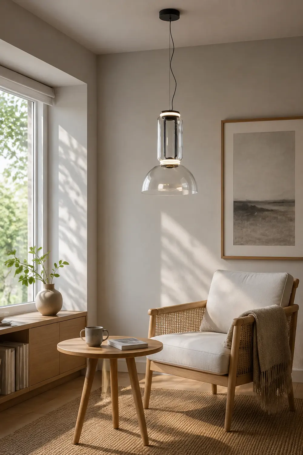 Hailie Glas Pendelleuchte, ∅40CM, L 53CM - Lumpaz