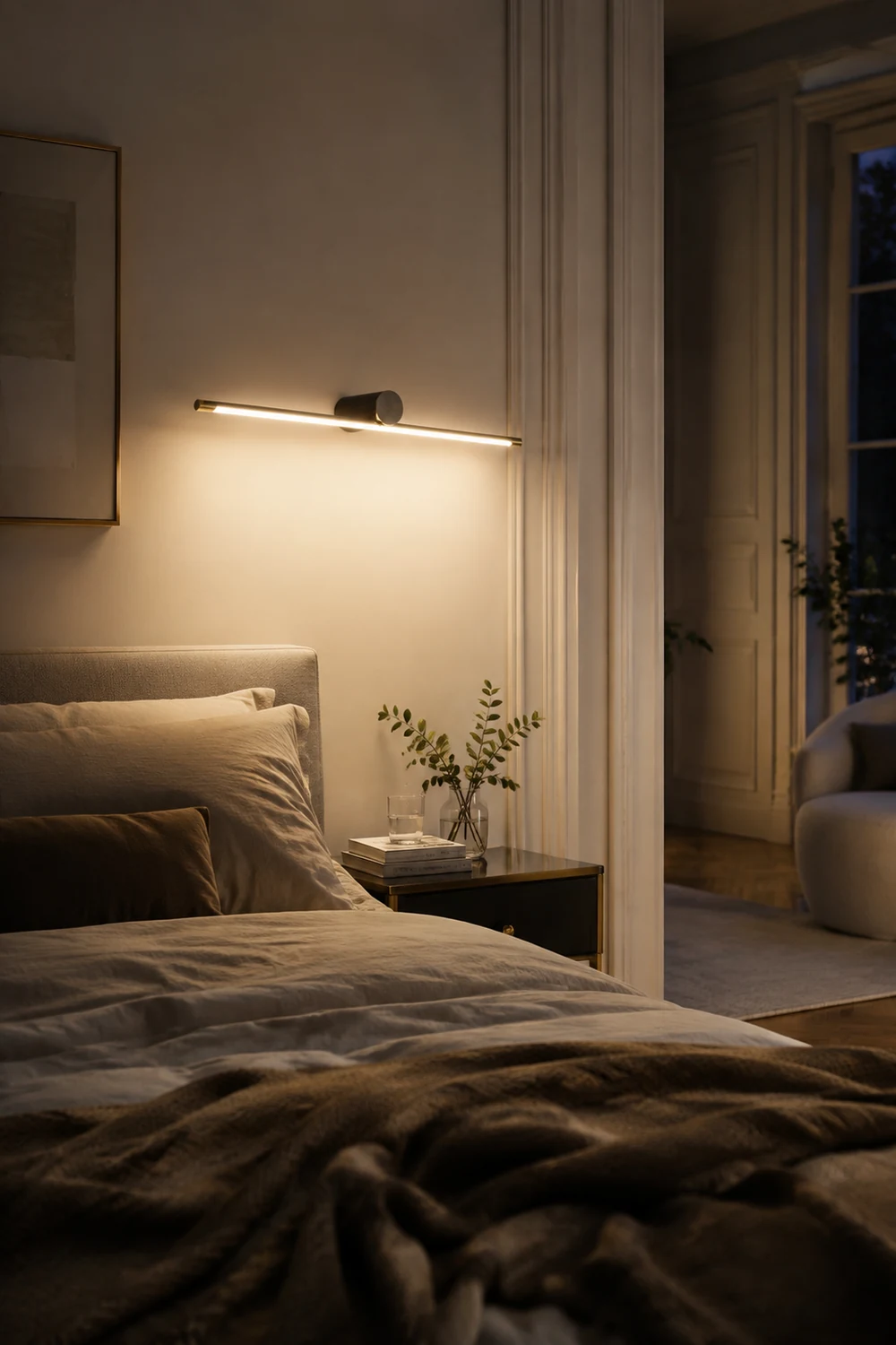 Leigh Wandlampe Spiegelfront 2 Farbe, 40/60/80/100cm - Lumpaz