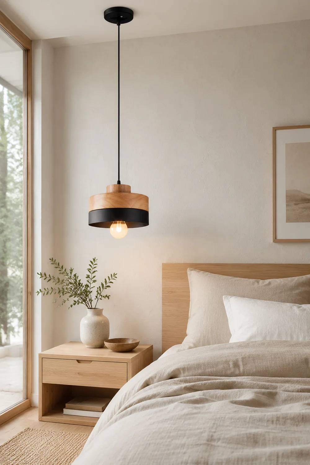 Morandi Pendelleuchte 2 Farbe&Stil, Metall&Holz - Lumpaz
