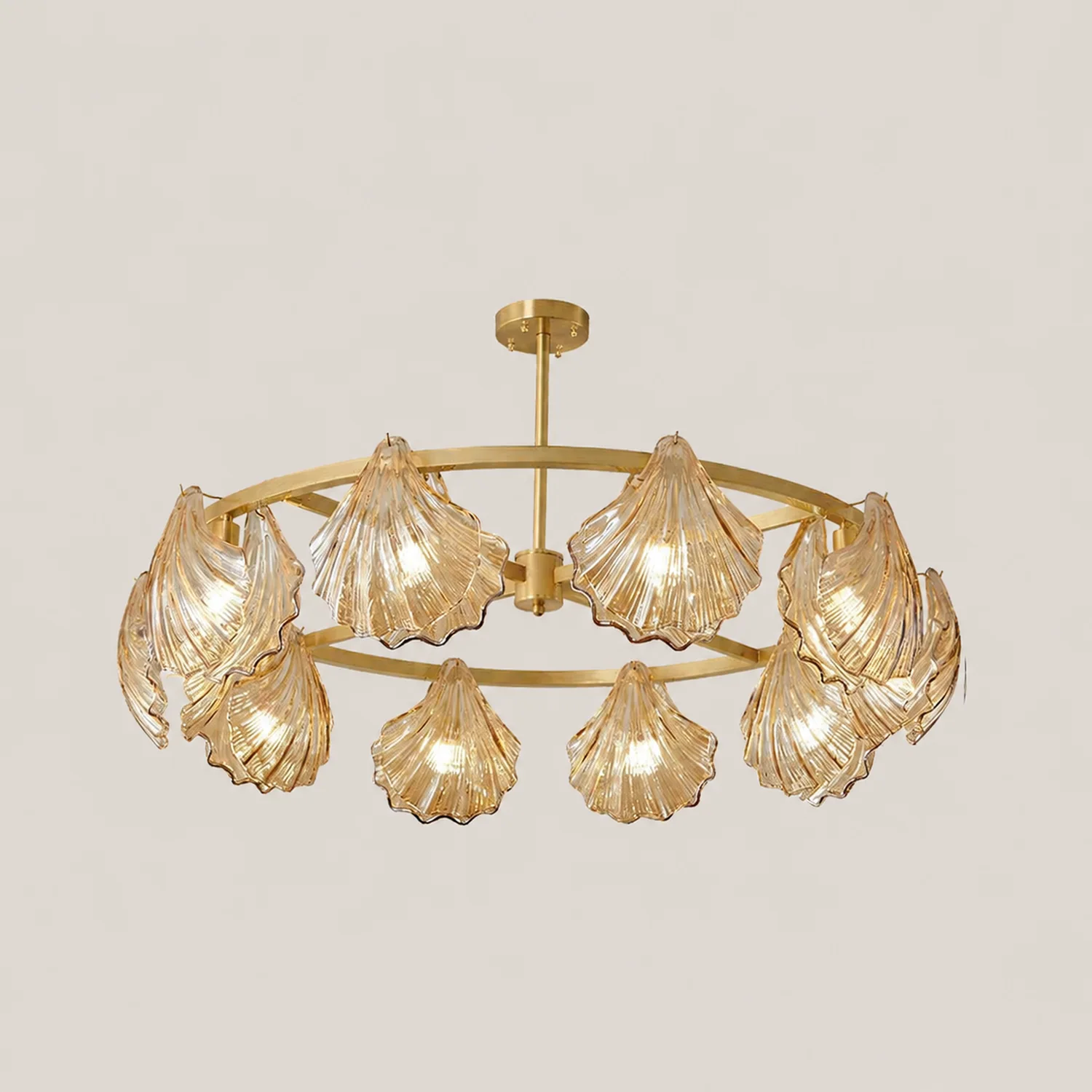 Kirsten Pendelleuchte Dimmbar, Reiner Kupfer& Glas, 2 Farben, ∅60/80/100cm - Lumpaz