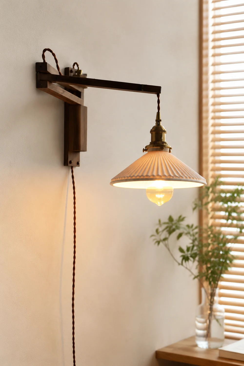 Ozawa Vintage Wandlampe klappbar 3 Farben, Holz - Lumpaz