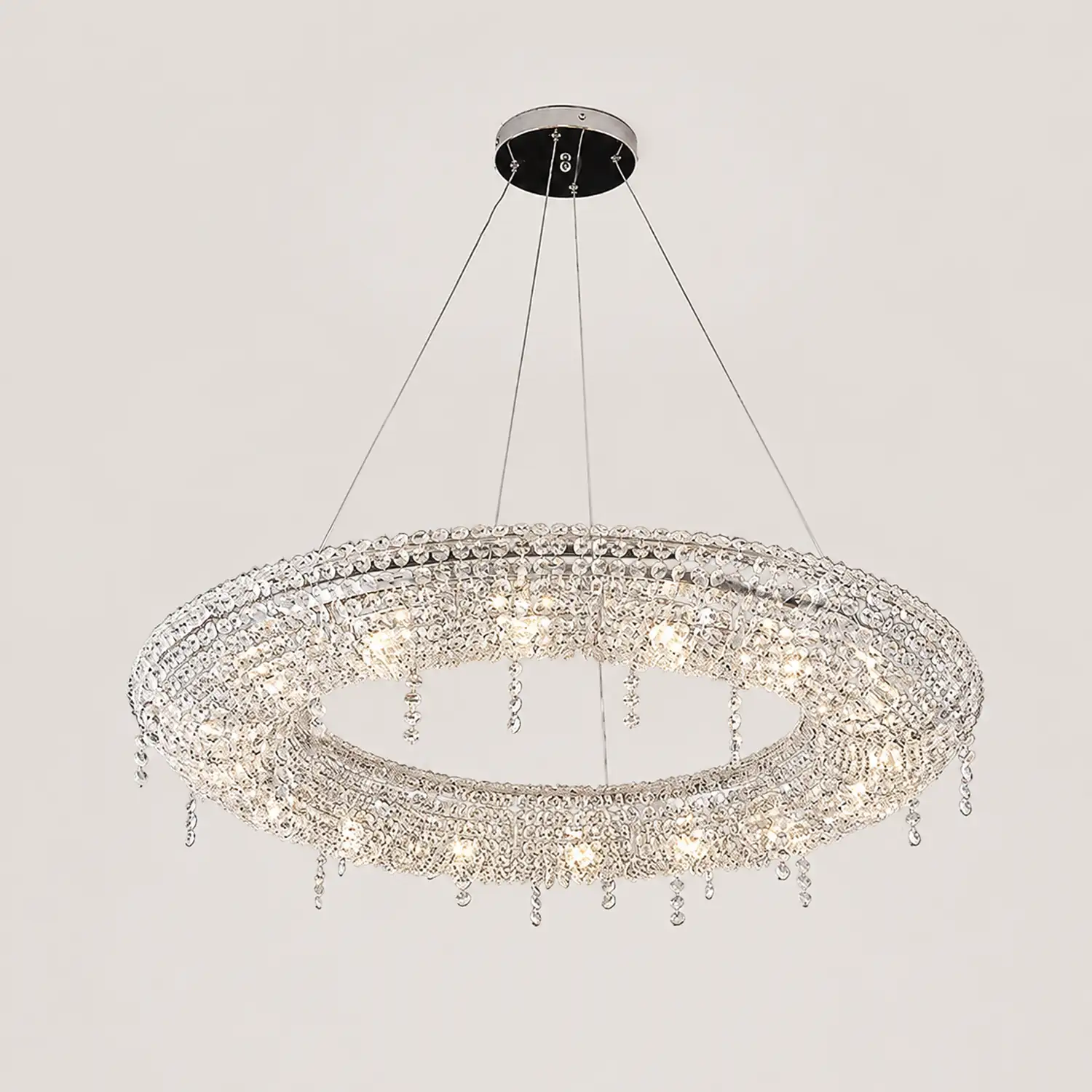 Kristy Kristall Pendelleuchte Fernbedienung Dimmbar, ∅60/80cm - Lumpaz