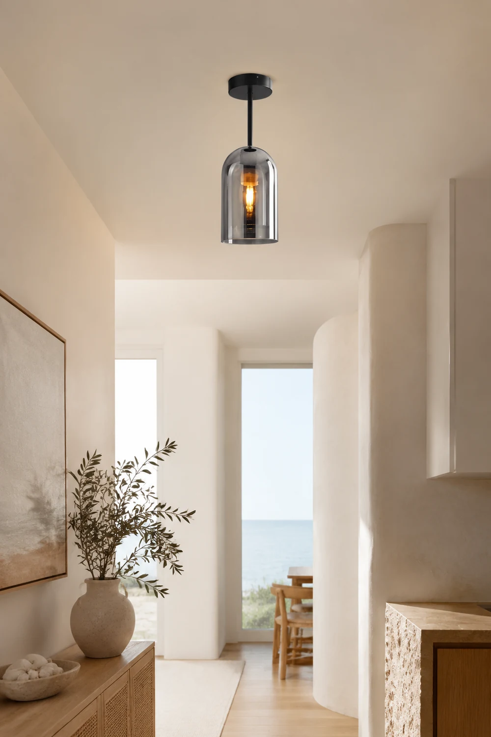 Sanna Deckenleuchte/Pendelleuchte 4 Stile Reines Kupfer&Glas - Lumpaz