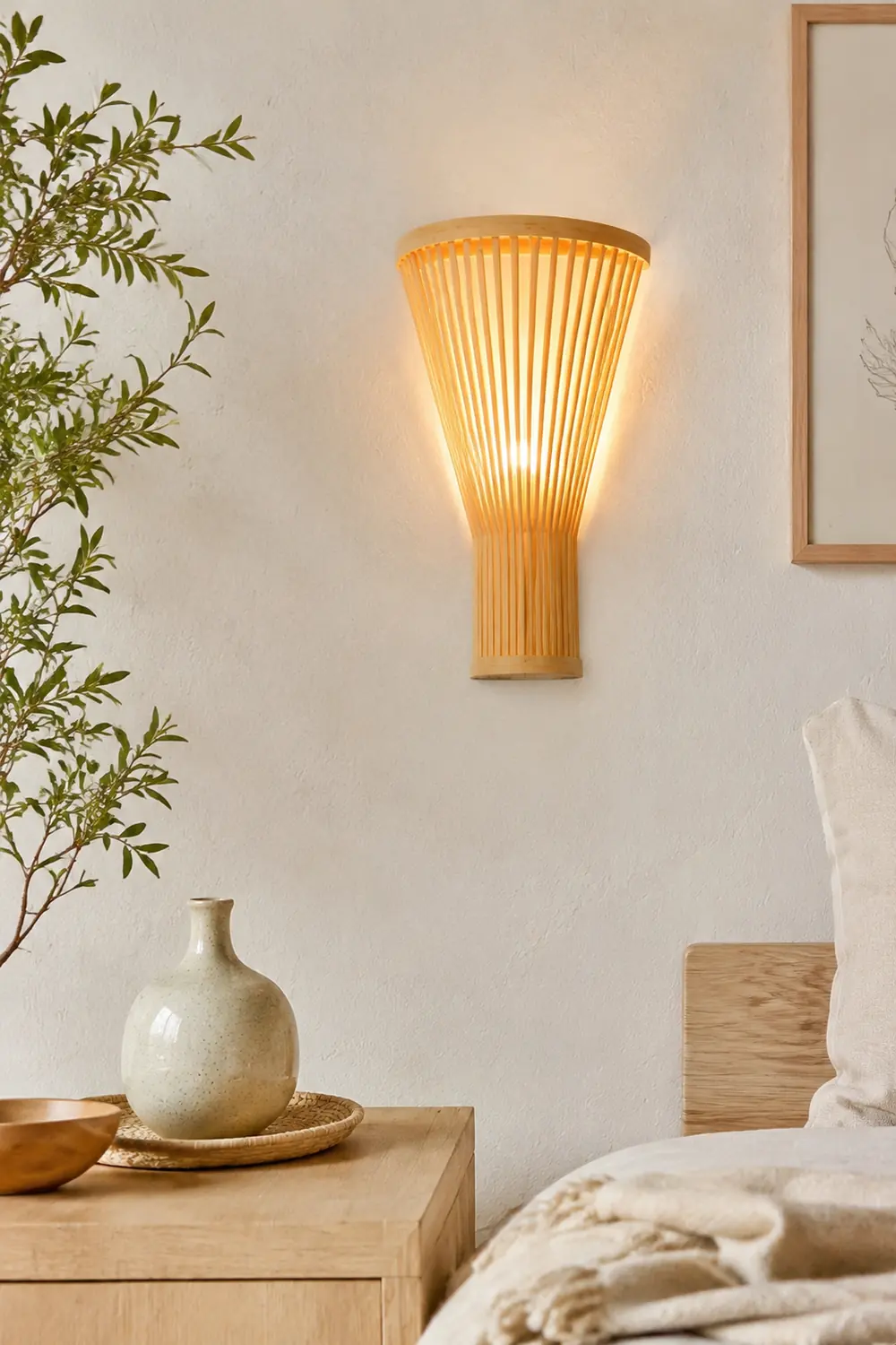 Muto Bamboo Weben Wandleuchte, 2 Stile - Lumpaz