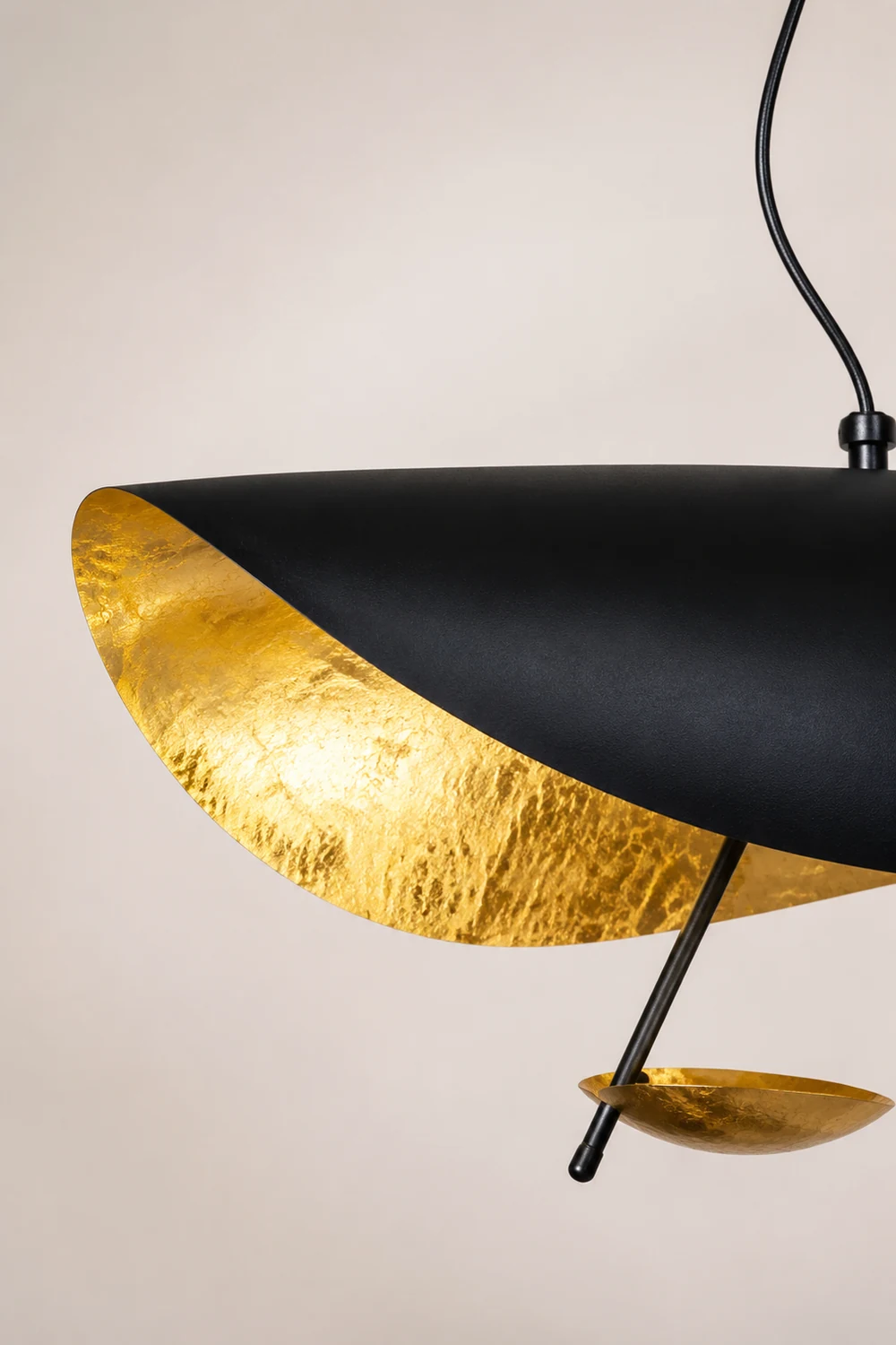 Eveline Pendelleuchte 2 Farben, Goldfolie, ∅40/60/80CM - Lumpaz