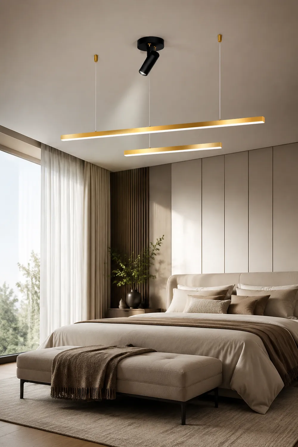 Aluminium Esszimmerleuchte Pendelleuchte Golden Nordic für Restaurant - Lumpaz