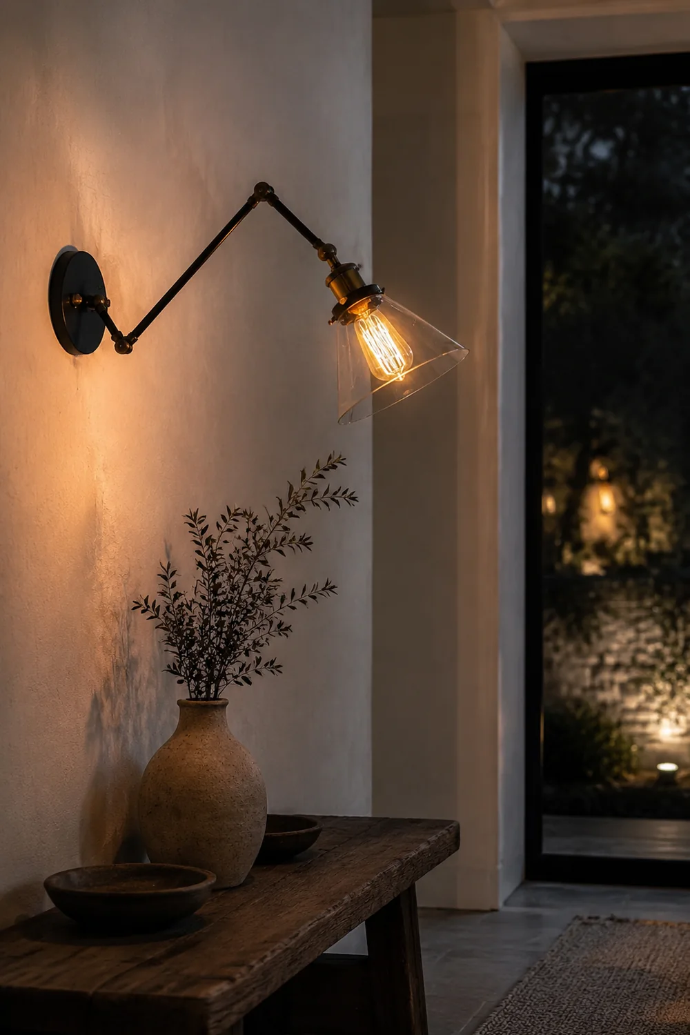 Brady Wandleuchte verstellbar, Metall&Glas - Lumpaz