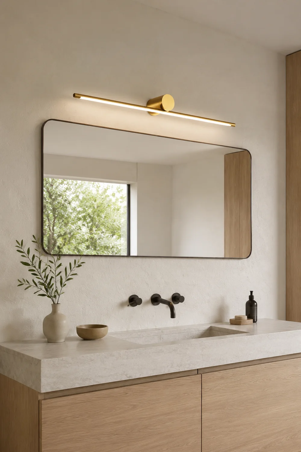 Leigh Wandlampe Spiegelfront 2 Farbe, 40/60/80/100cm - Lumpaz