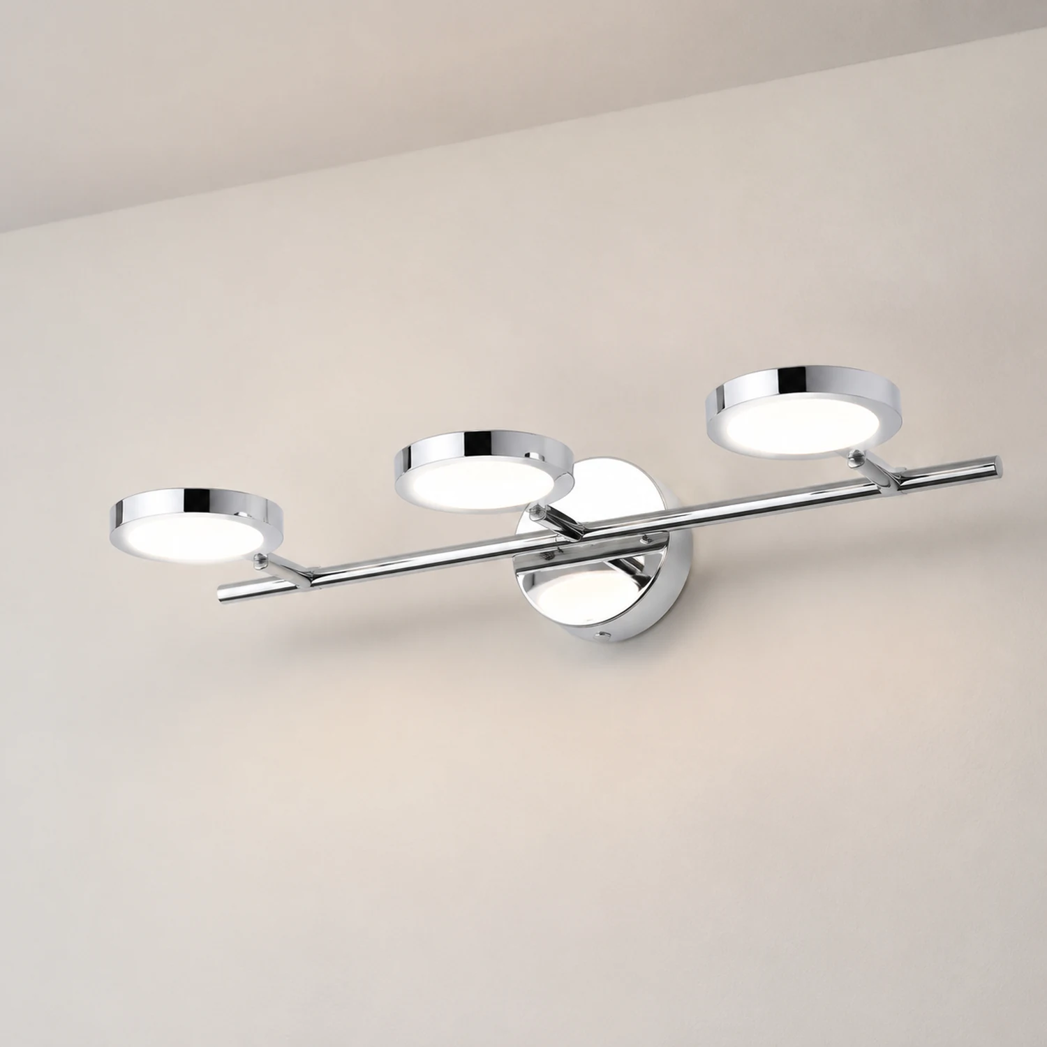 Leigh Spiegelfront Waschtisch-Wandleuchte, L 32/54/76CM - Lumpaz