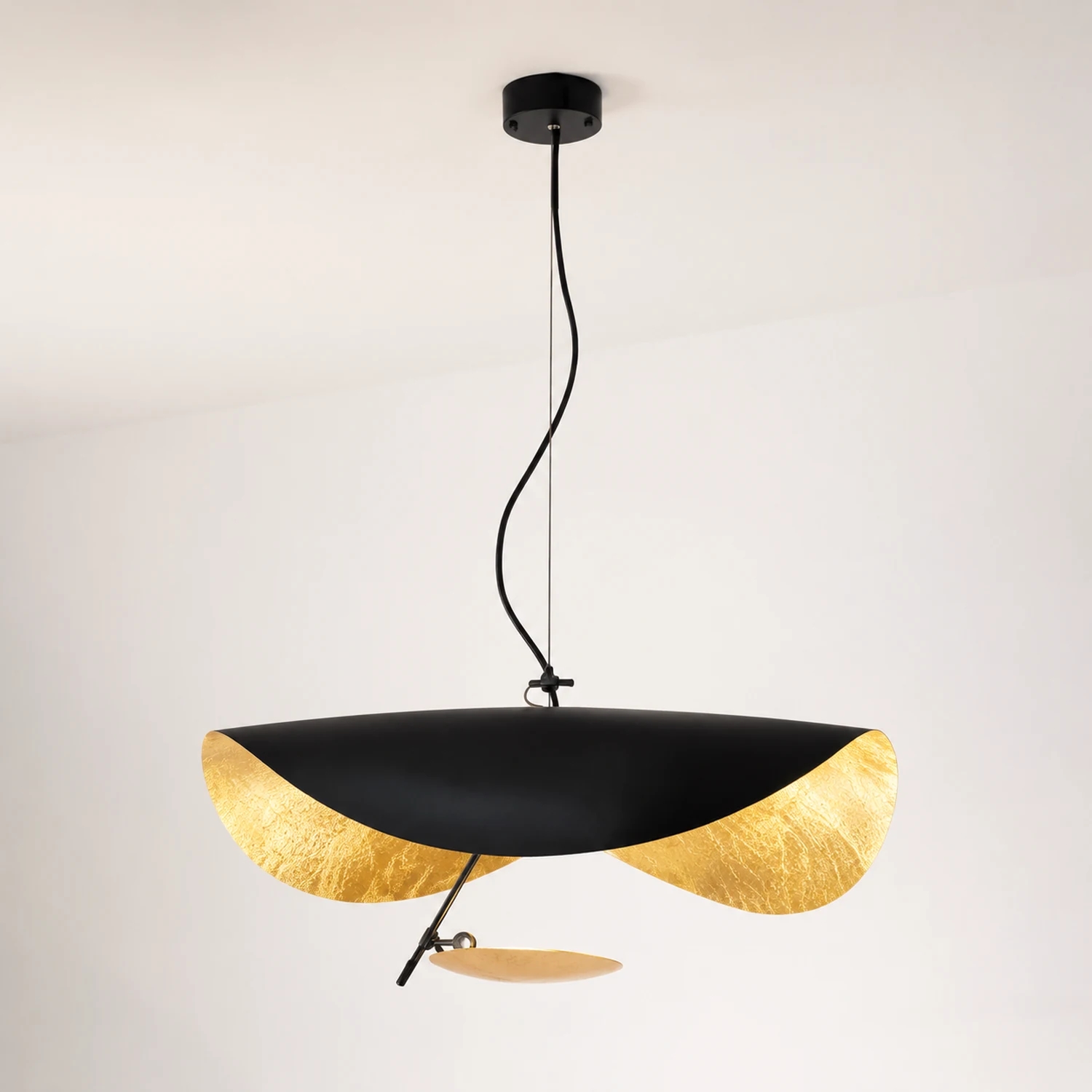 Eveline Pendelleuchte 2 Farben, Goldfolie, ∅40/60/80CM - Lumpaz
