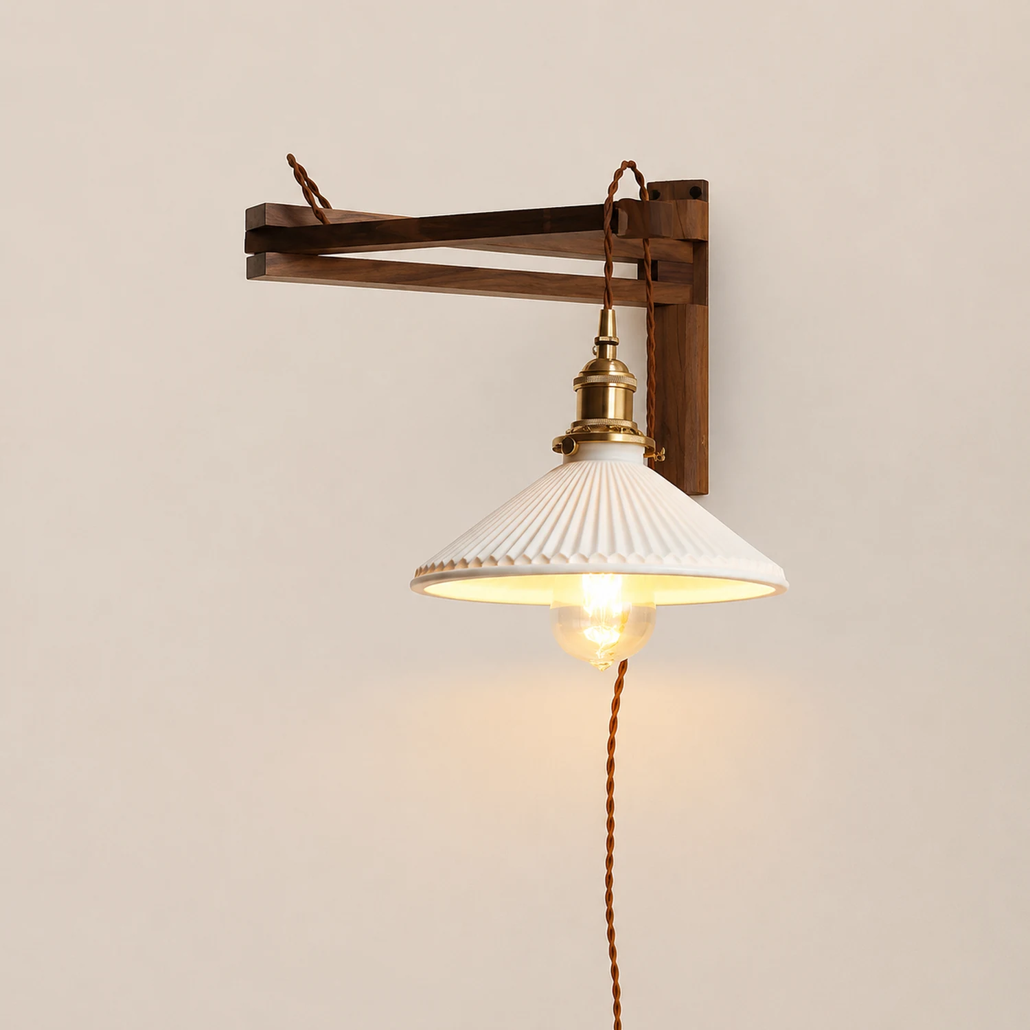 Ozawa Vintage Wandlampe klappbar 3 Farben, Holz - Lumpaz